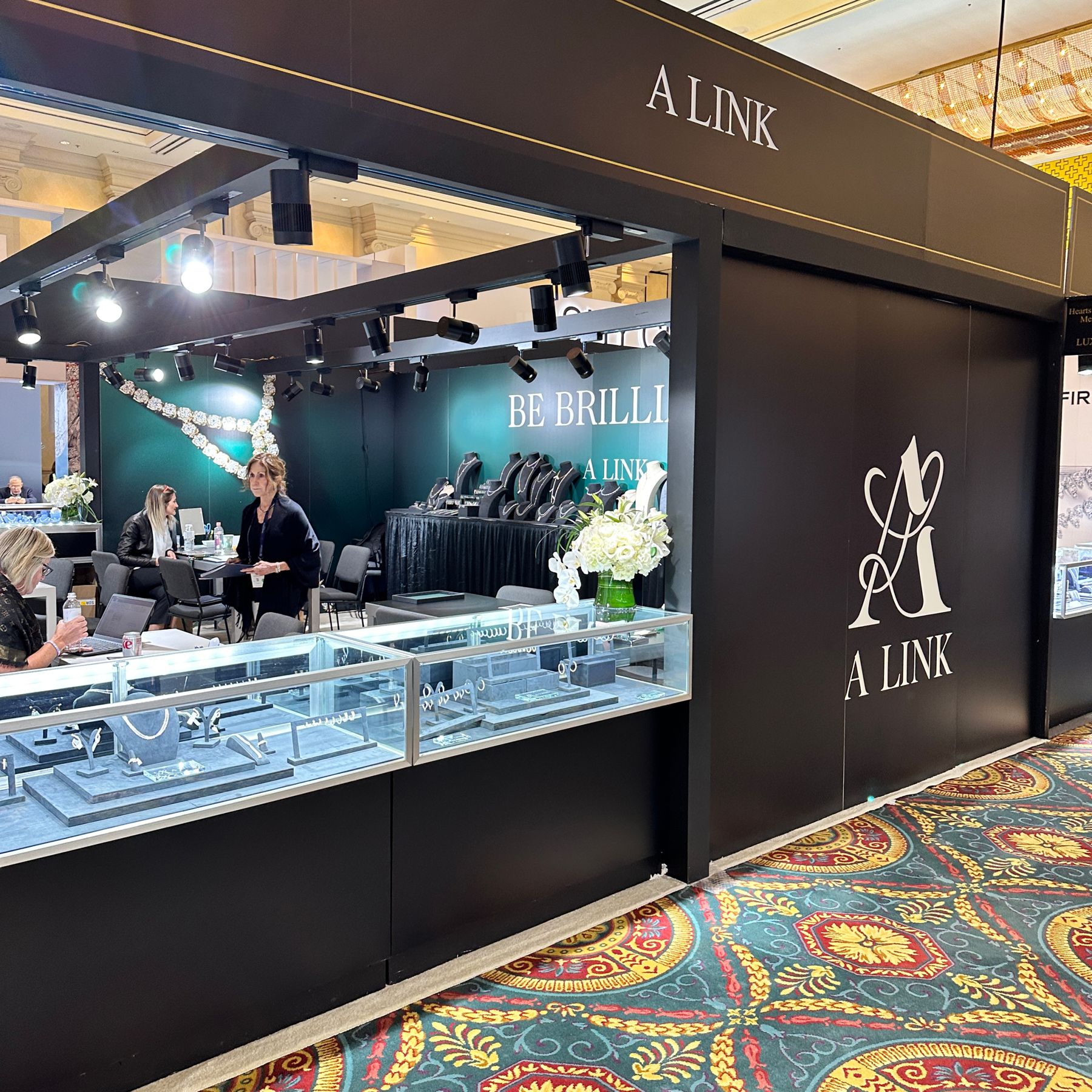 A Link booth displays