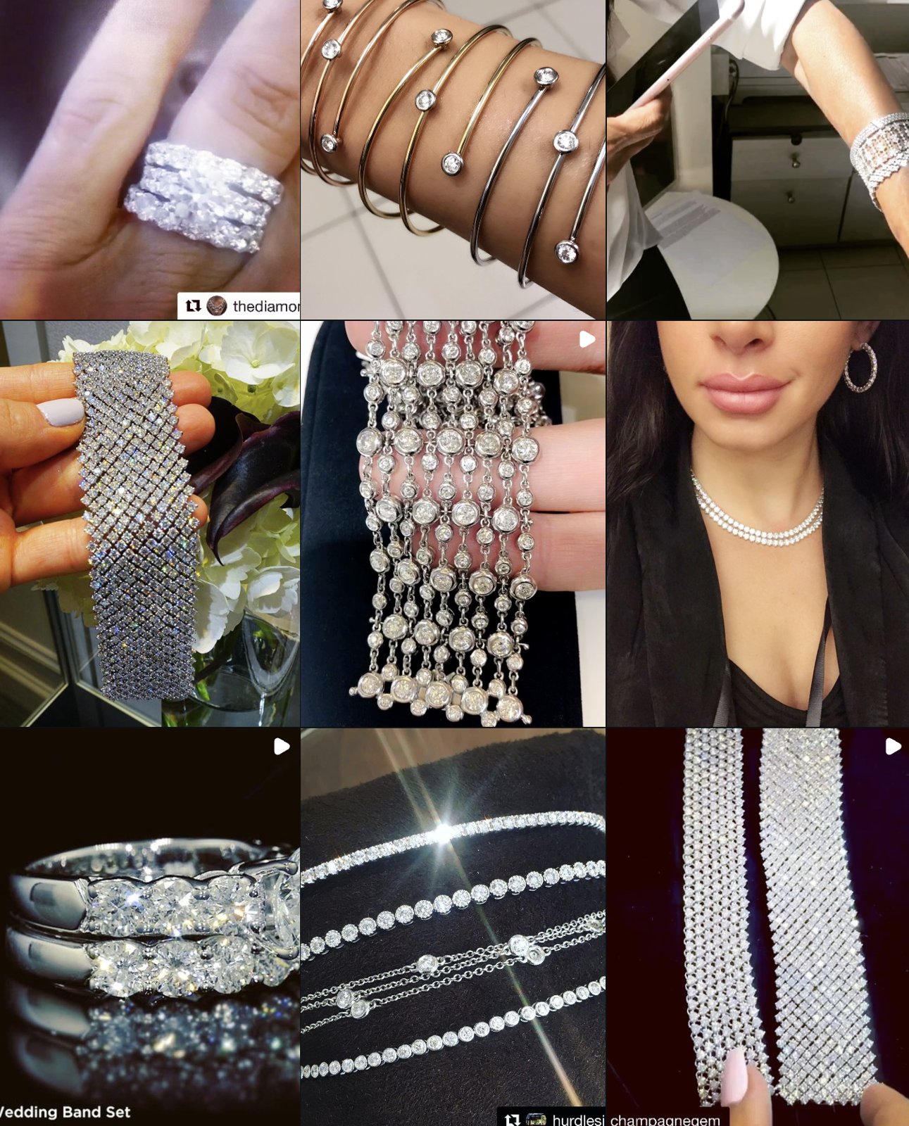 Instagram grid before
