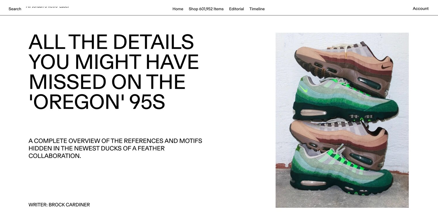 GOAT editorial: all the details on the Oregon 95s
