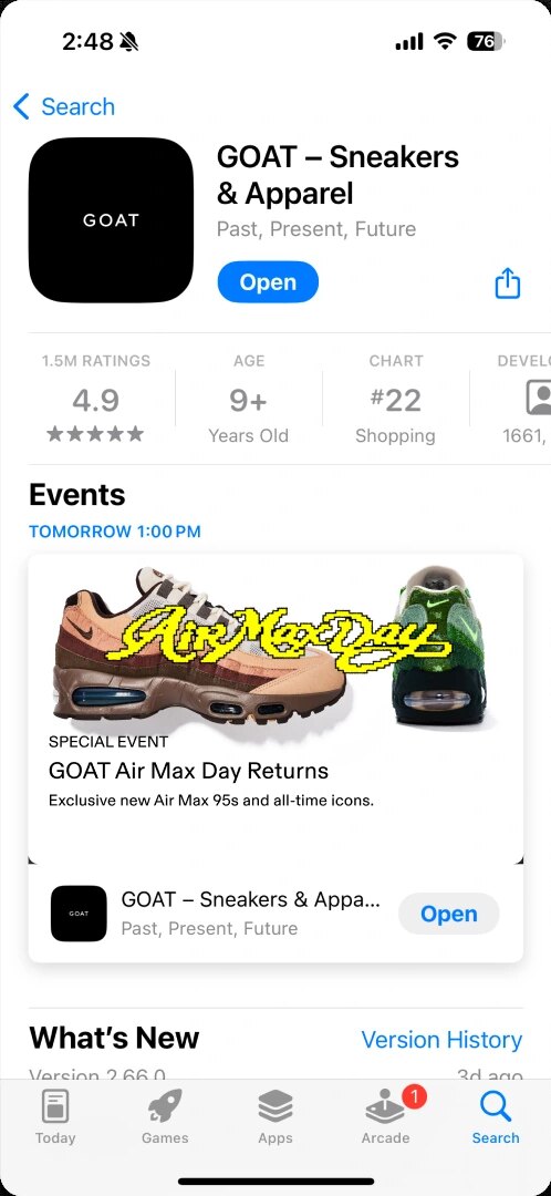 App Store event card