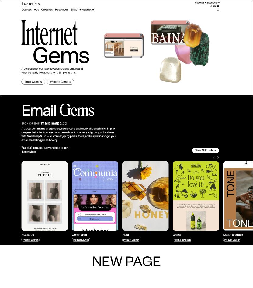 Internet Gems page