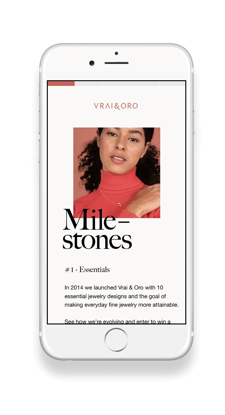 VRAI Milestones campaign story